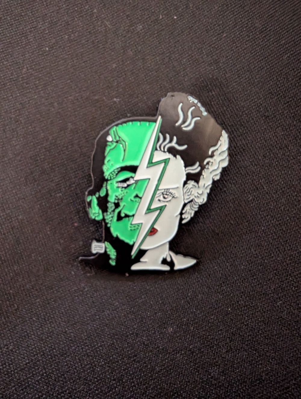 Frankenstein and bride pin