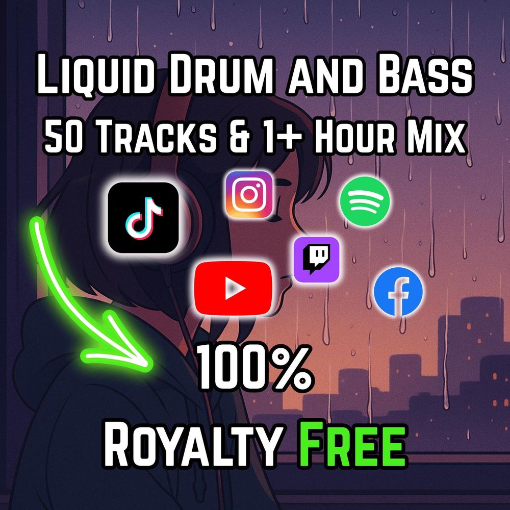 Royalty Free Lofi DnB Music Pack | 50 Individual Tracks + 2hr DJ Mix