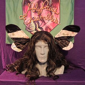 Fae Wing Headpiece M- Black+Color splattered