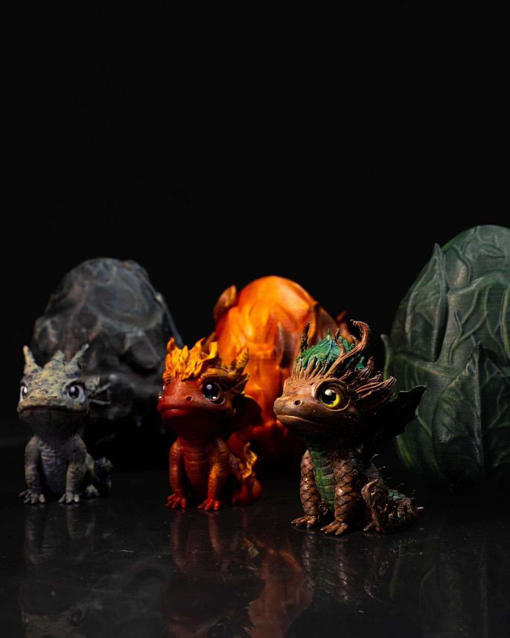 Elemental Hatchlings- Baby Dragons - Dragons /w Eggs