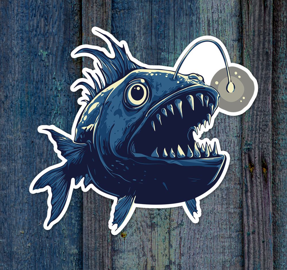 Deep Sea Anglerfish Sticker Decal