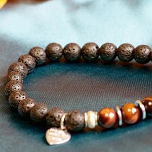 8.5" - Red Tiger’s Eye and Lava Stone