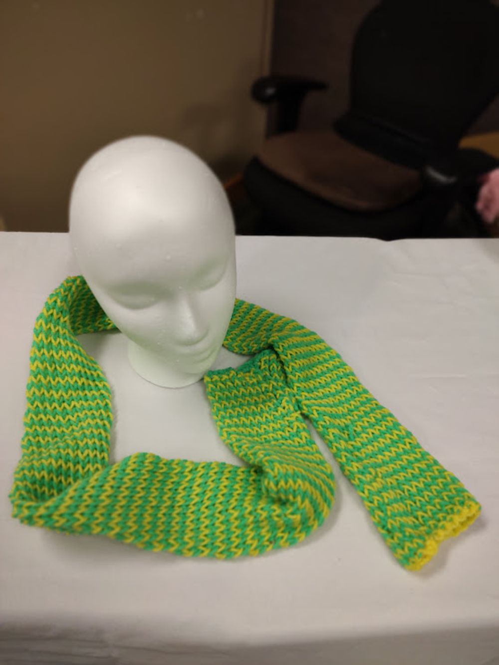 Handmade Neon Green & Neon Yellow Tube Scarf