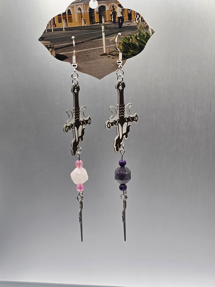 Sword earrings