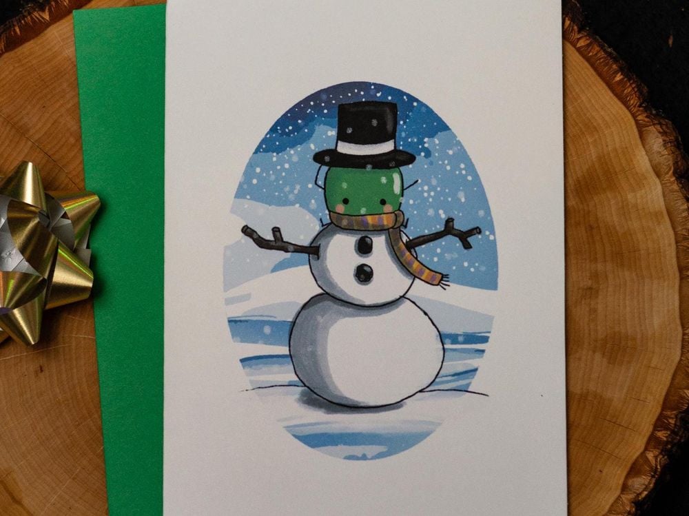 Junimo Greeting Card: Snowman