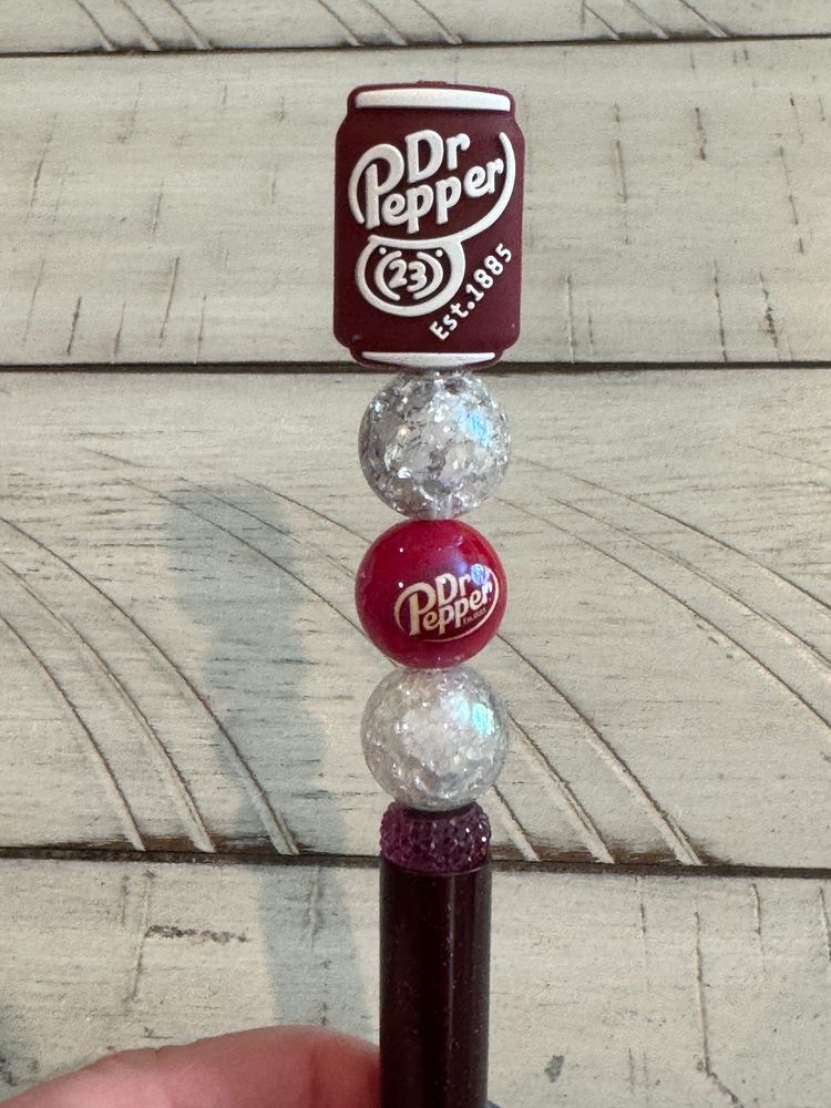 Dr. Pepper Beaded pen
