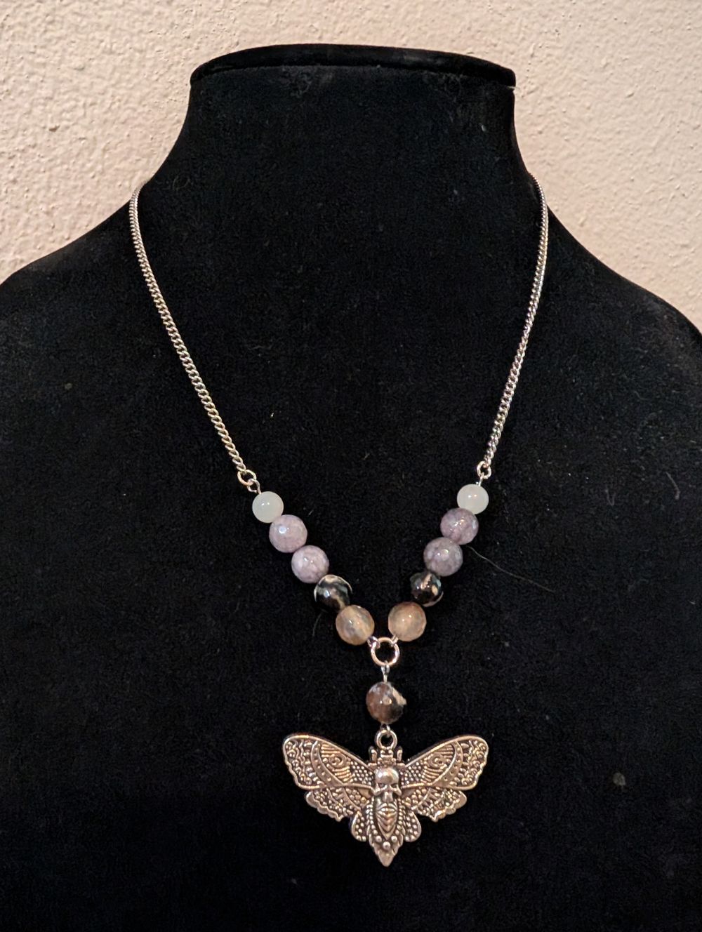 Death Moth Quartz Necklace