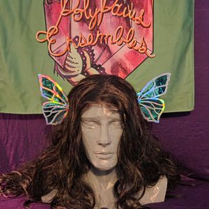 Fae Wing Headpiece- BlueVinyl small