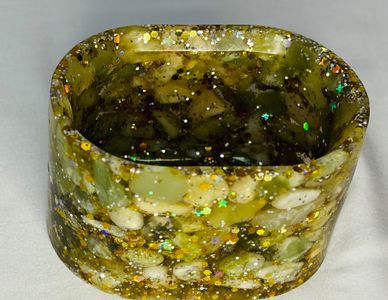Jade stone gold glitter 