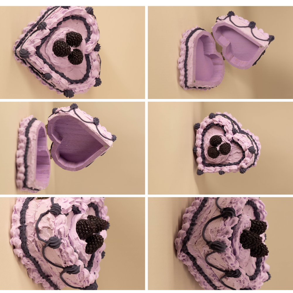 Purple and blackberry faux cake box