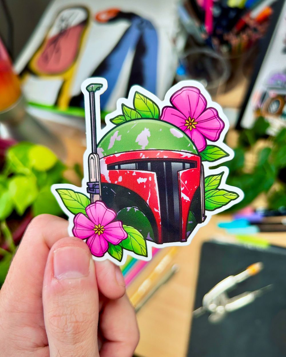 Boba Fett Tattoo Design - Vinyl Sticker