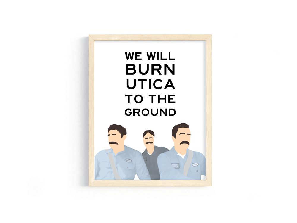 The Office Dwight, Jim, and Michael with Mustaches 8x10 Digital Download