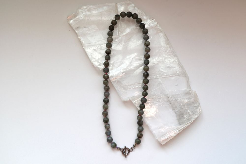 Prism - Labradorite & Rainbow Cord Necklace 