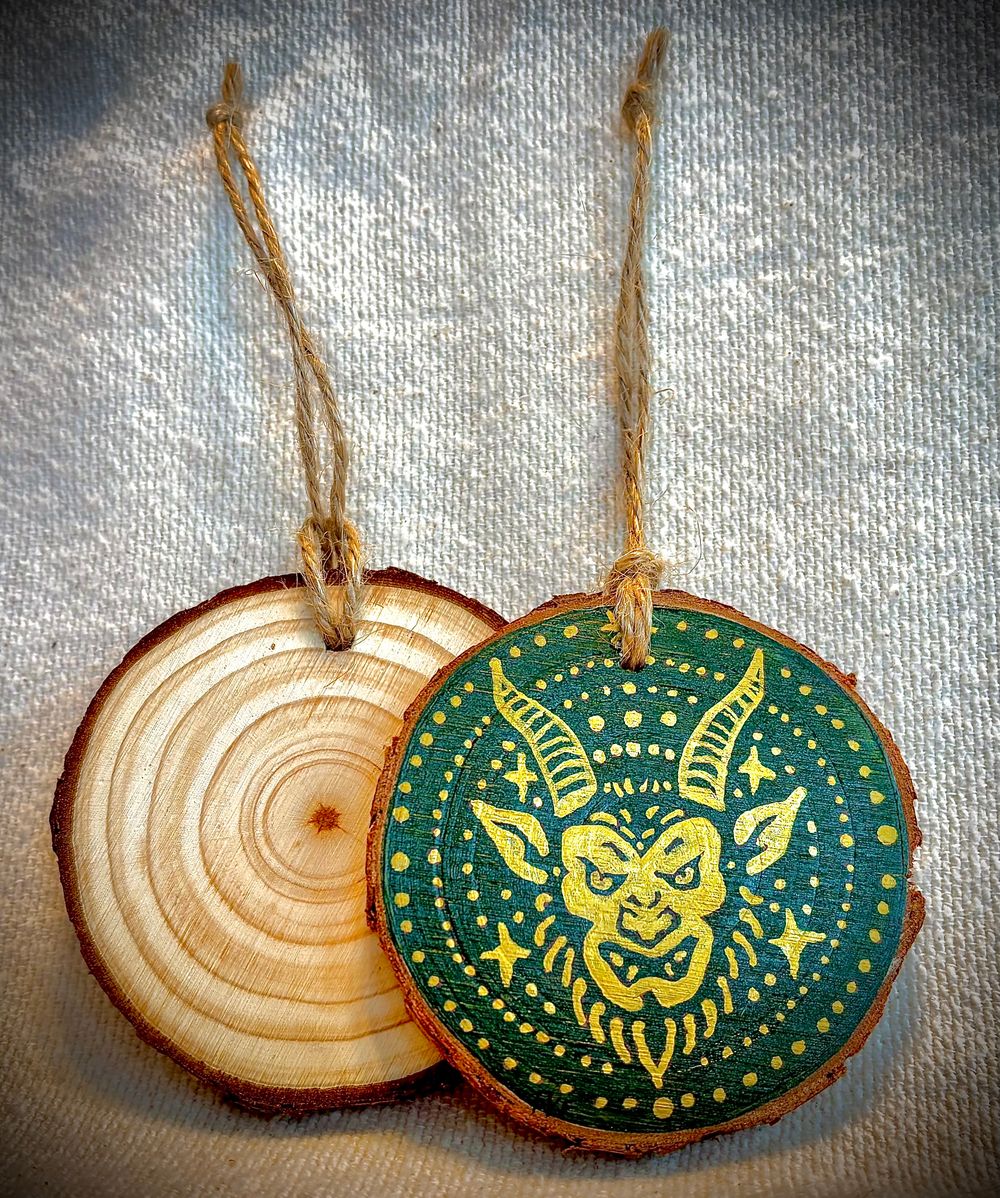 Gold Krampus Ornament