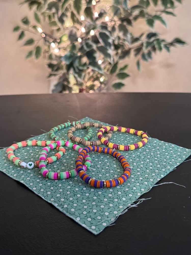   Mystery Clay And Golden Bead Bracelet