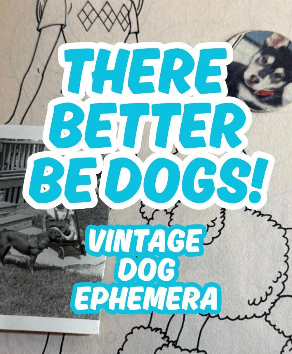 Dog Themed Ephemera Starter Pack: 1920's - Y2K Vintage Paper Pack