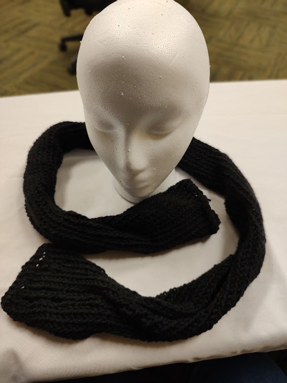 Handmade Black Tube Scarf