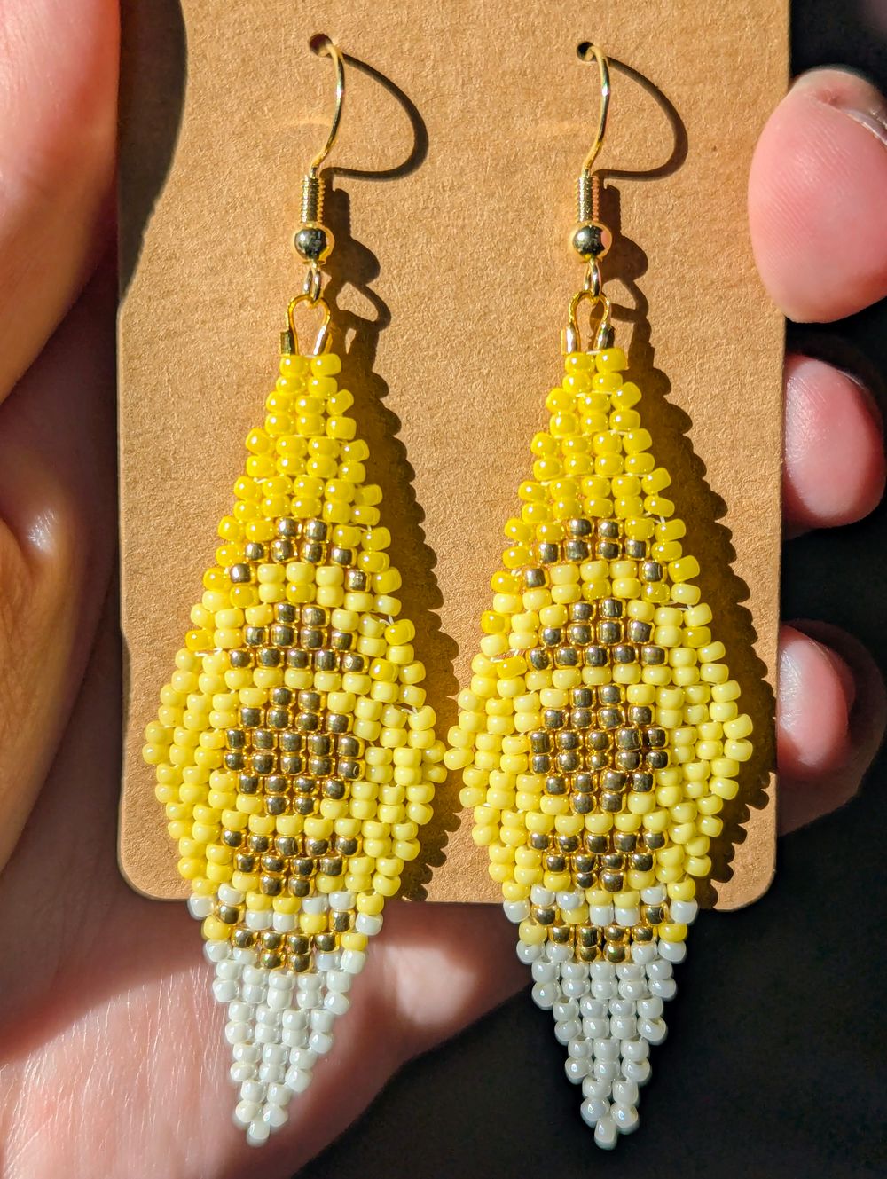 Cheerful Moonlit Melody Beaded Earrings