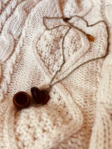 The Autumnal Acorn Locket, open
