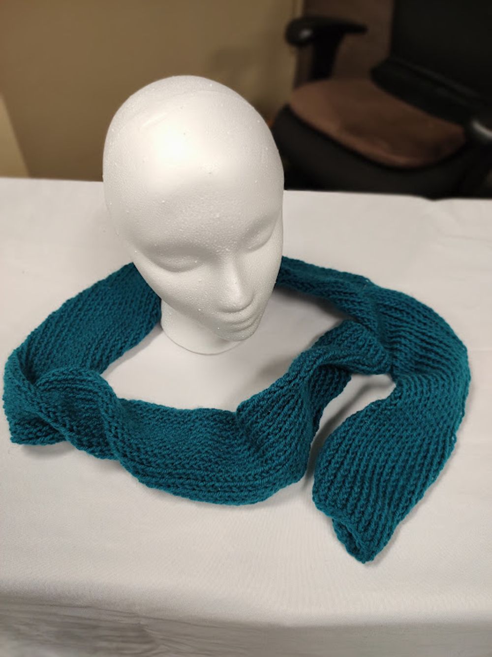 Handmade Dark Teal Tube Scarf