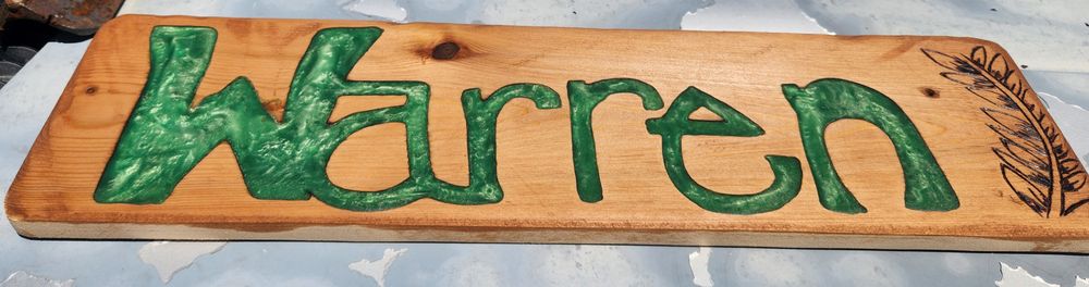 Wood and Epoxy Name/Quote Boards