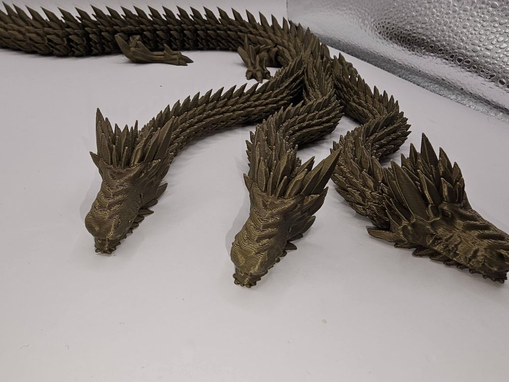 Golden Three-Headed Hydra Dragon