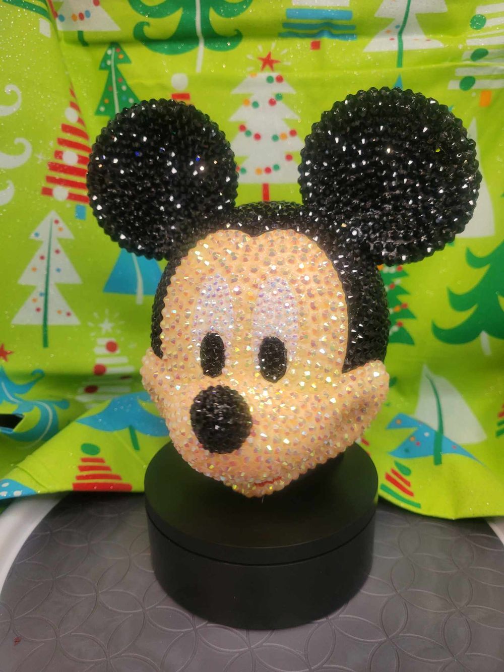 Hand Rhinestoned Mickey
