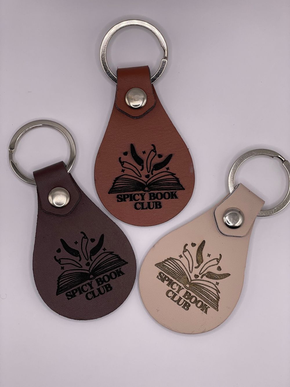Spicy Book Club Leather Keychain