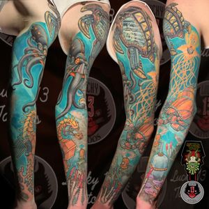 Steampunk sea creature sleeve