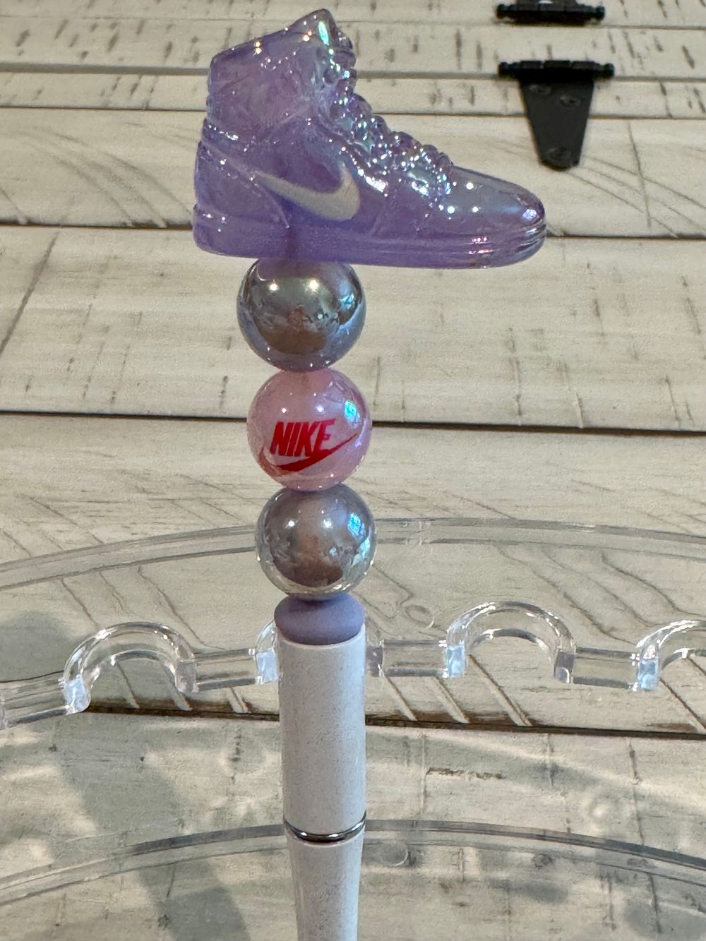 Purple Sneaker Beaded Pen