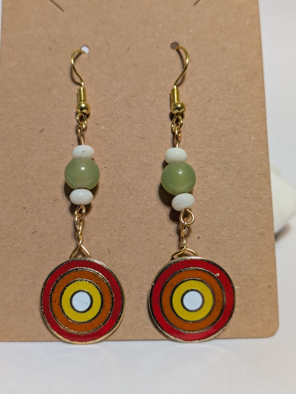 Vintage enamel beads in target design