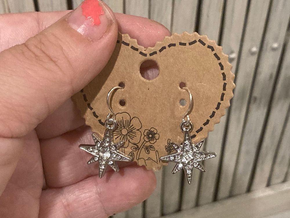 Hypoallergenic dangle earrings - rhinestone, Art Deco