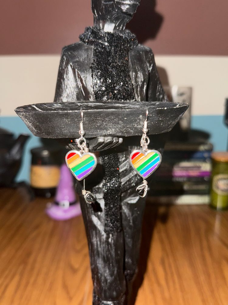 Rainbow Pride earrings