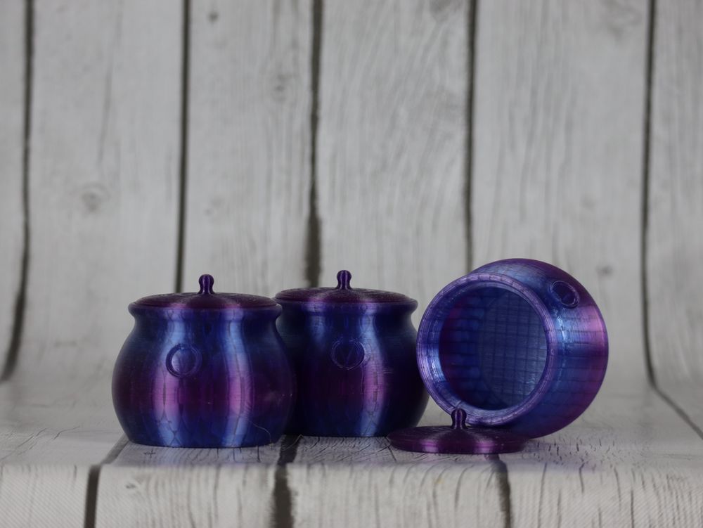 Cauldron, 3D printed accessory, witchy desk container