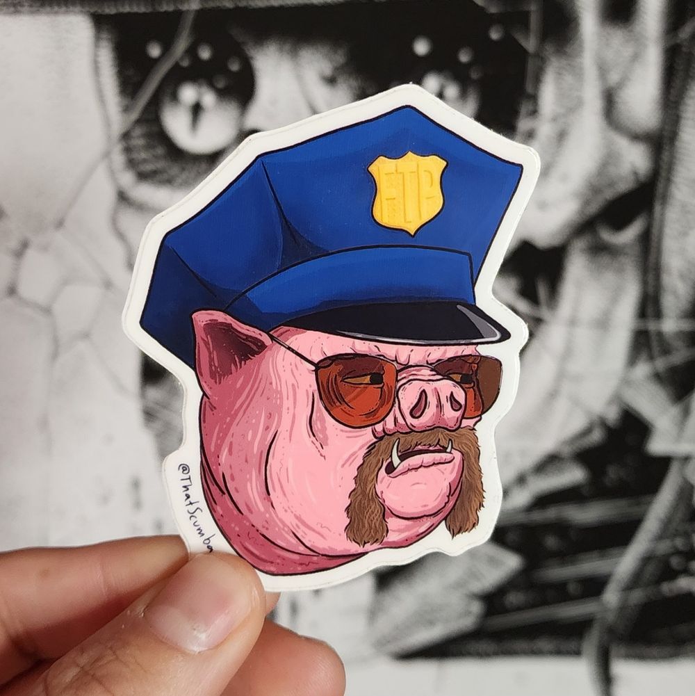 Thin Blue Swine ACAB sticker