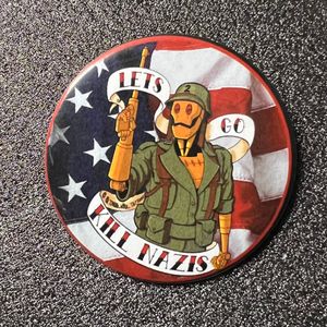 GI Robo-friend patriot button