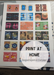 Once you have all the covers in place, print and stick!