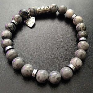 7" - Labradorite and Hematite