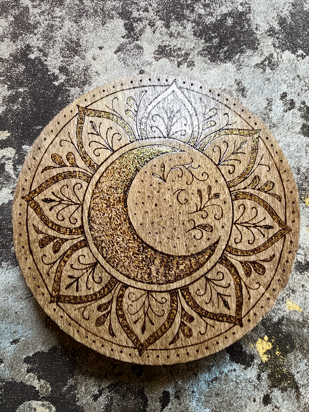 Lunar Mandala Altar Tile