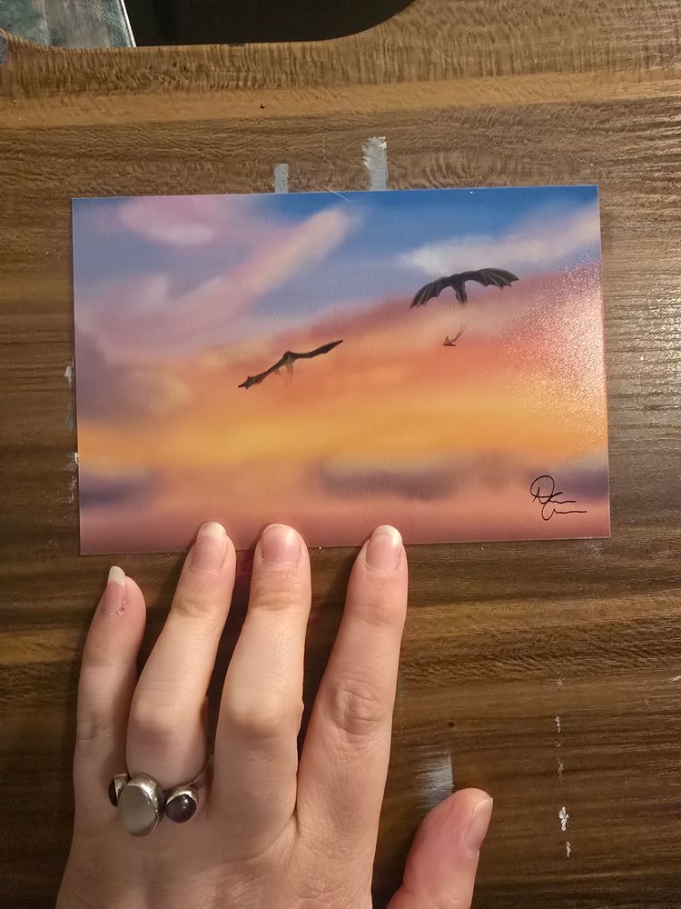  Dagons Fly in Cotton Candy Skies Print 4×6