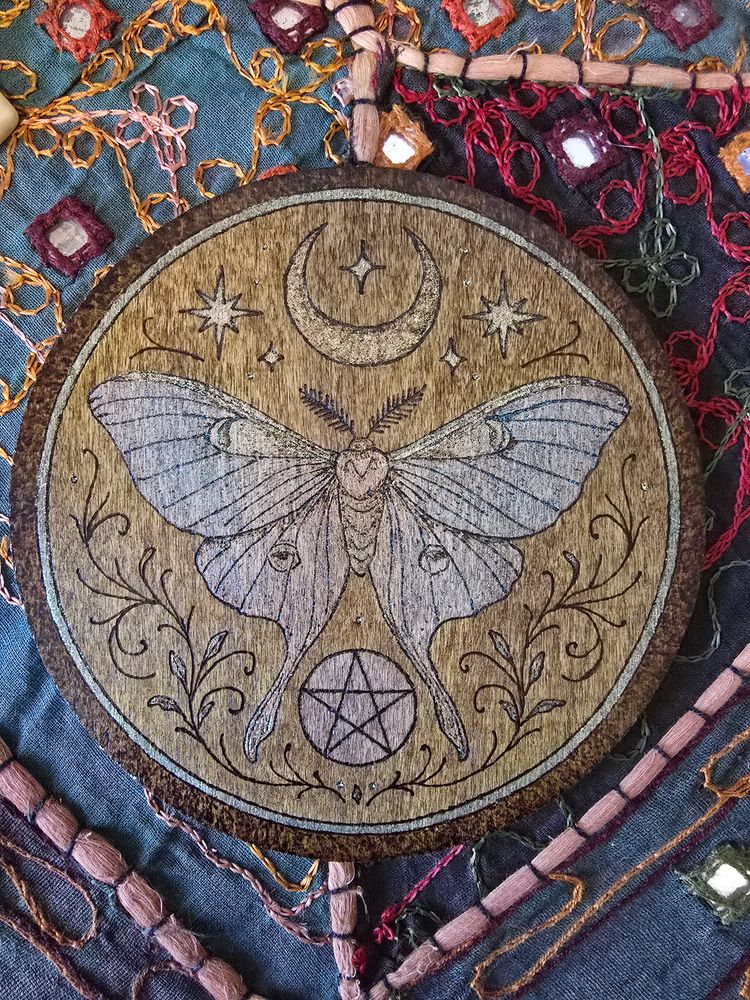Luna Moth Altar Tile