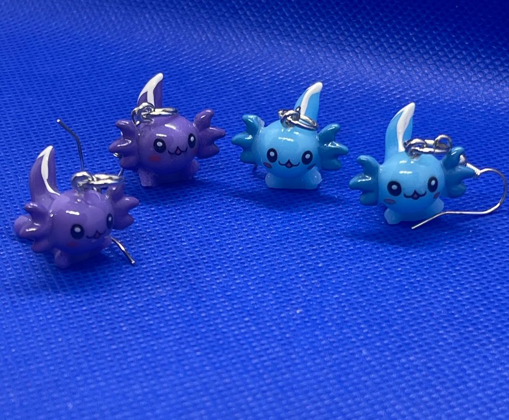 Axolotl earrings 
