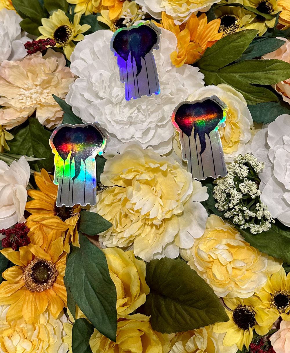 Holographic Watercolor Elephant Sticker 