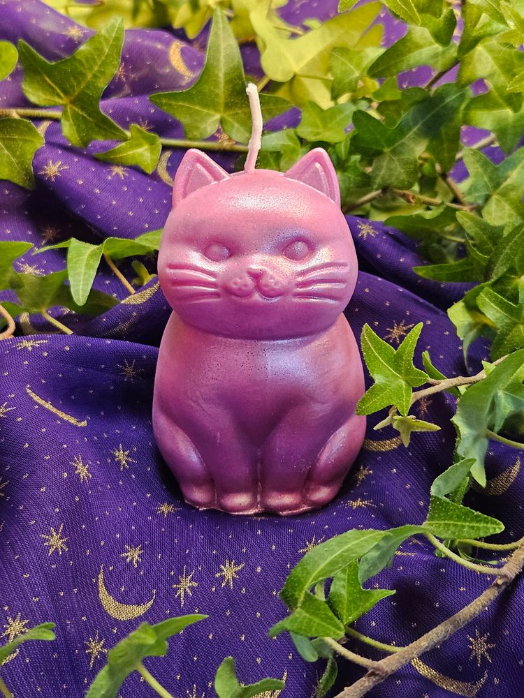 Pink Kitty Candle