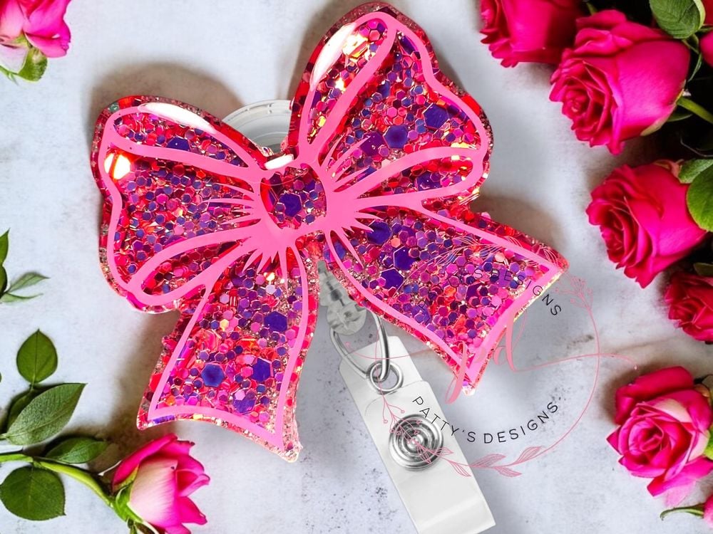 Green Bow Badge Reel