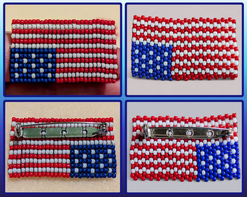 Distress Flag Beaded Pins