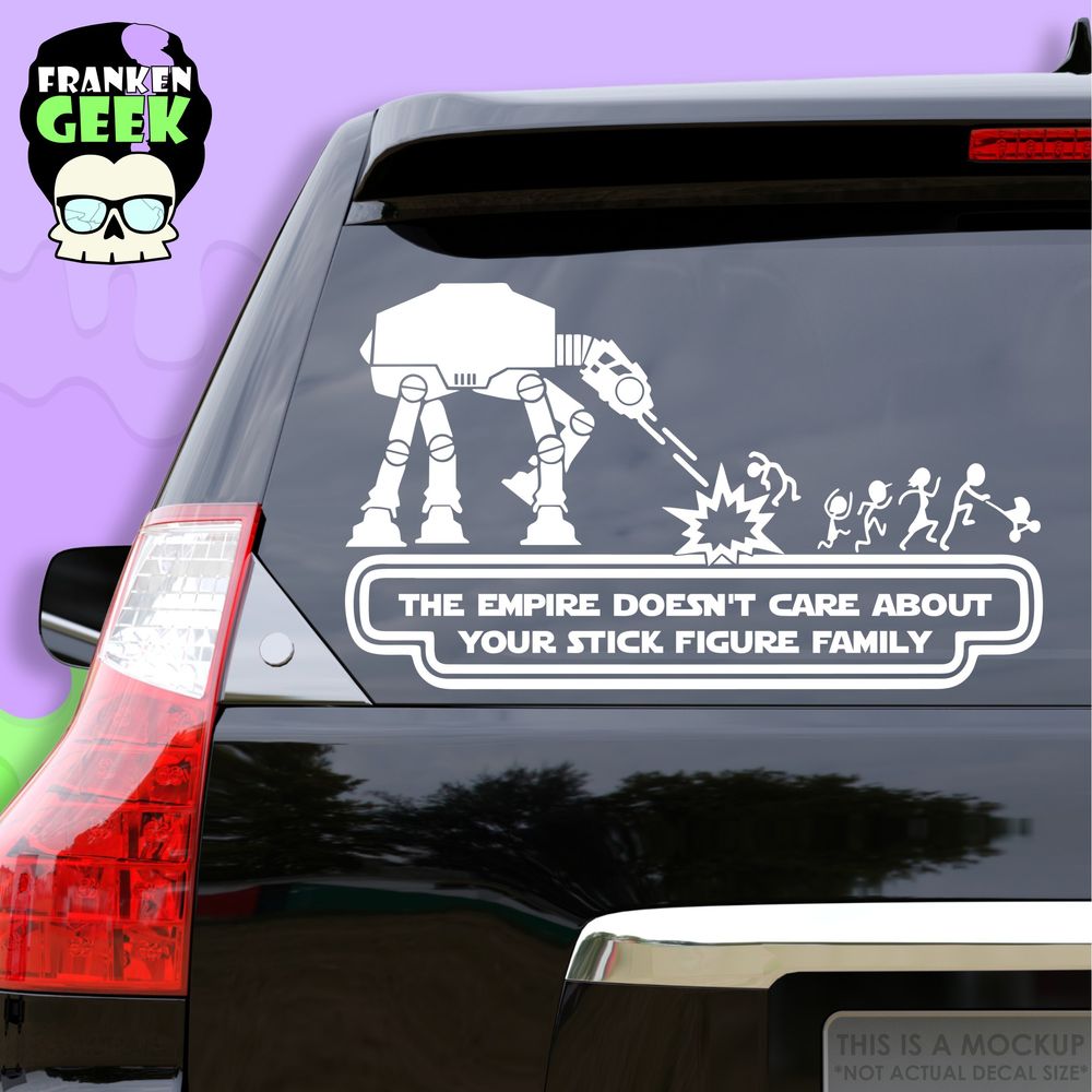 The Empire Hates Your Stick Figure Family Vinyl Vehicle Decal