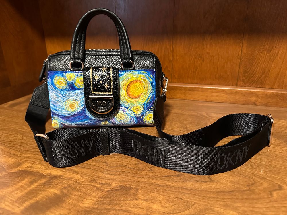 Starry Night upcylced DKNY bag