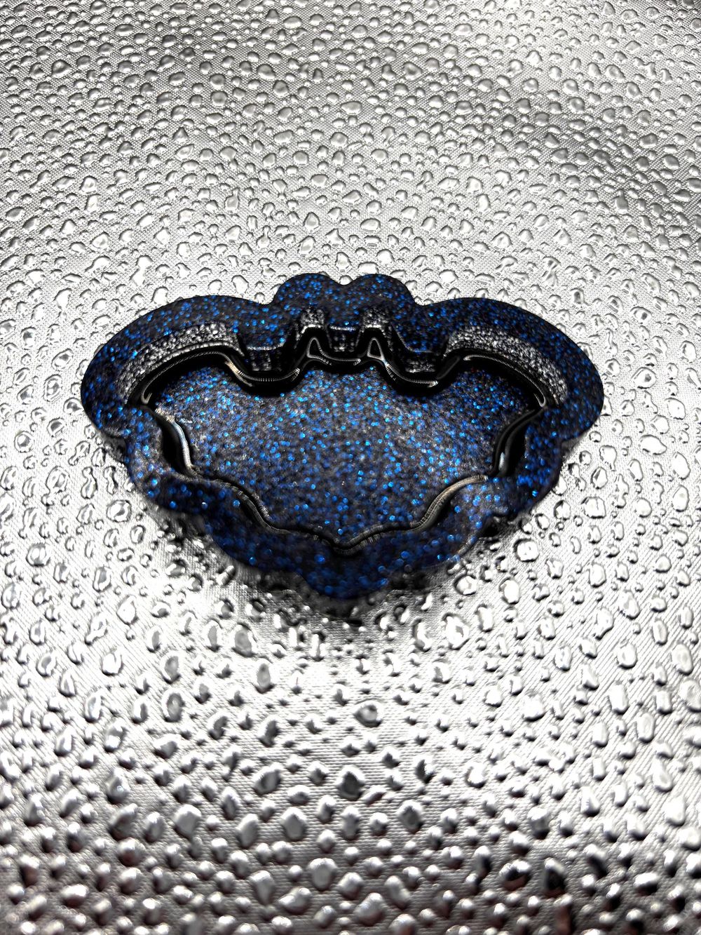 Mini Bat Jewelry Tray: Blue Glitter, Trinket Dish