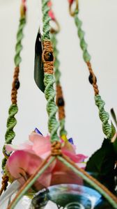 Pink/green. Tiger eye